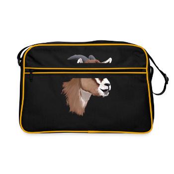 Goat Head - Retro Bag - black/gold - Front