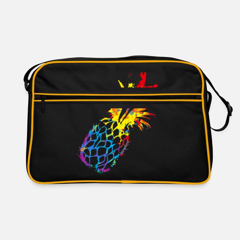 Buntes Ananas Retro Tasche