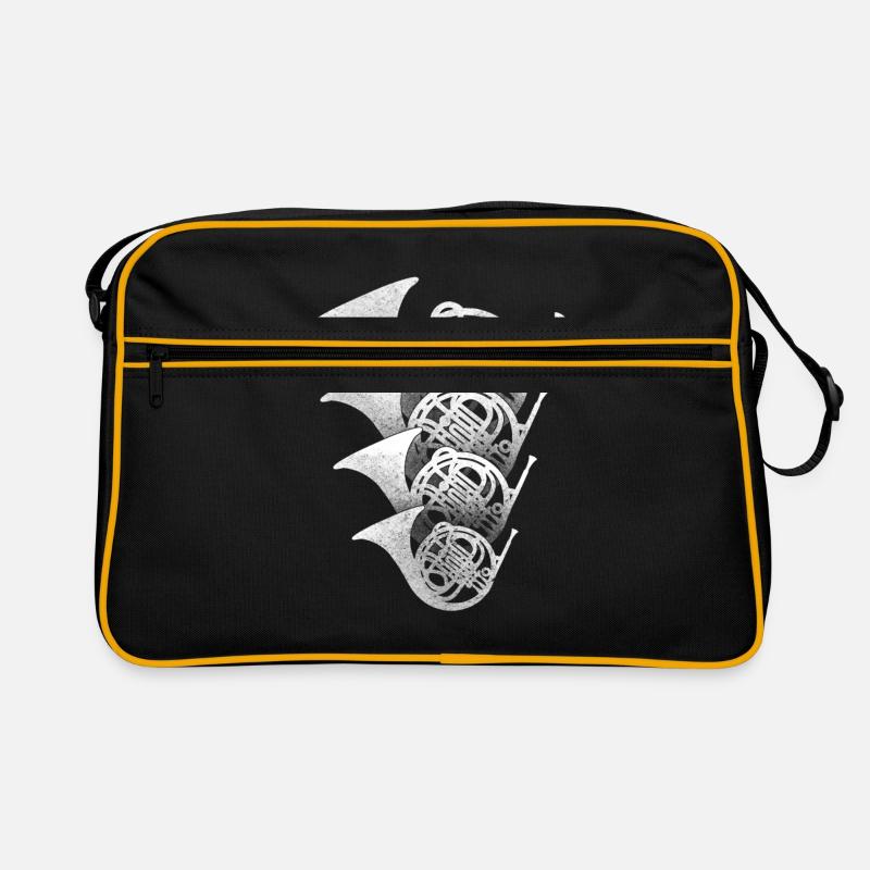 French Horn Orchester - Retro Tasche - Schwarz/Gold