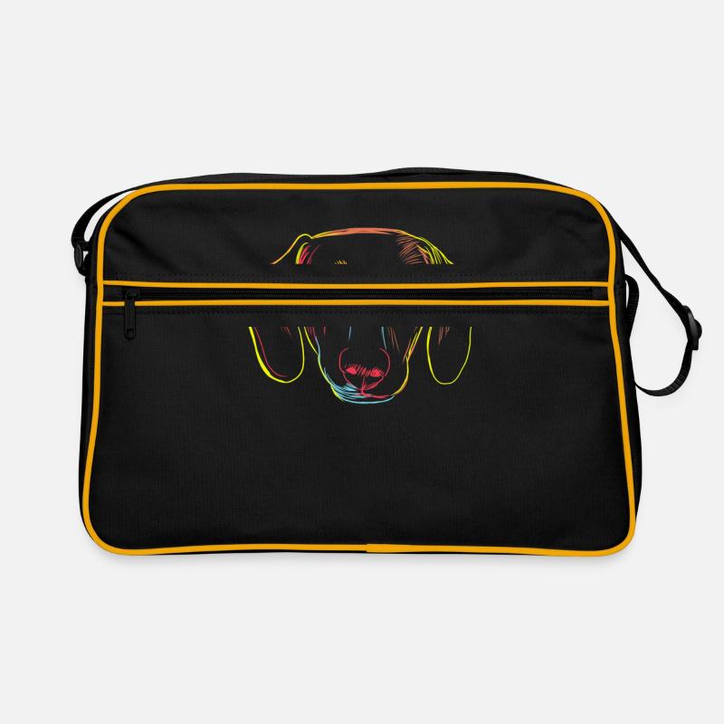Strich Dackel Retro Tasche