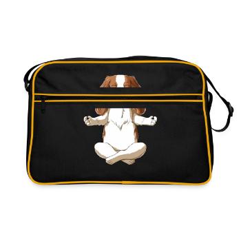 Cavalier King Charles Spaniel - Sac Retro - noir/or - Devant