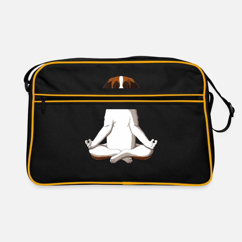 Bernhardiner - Retro Tasche - Schwarz/Gold