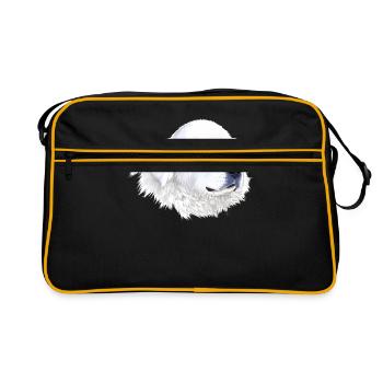 Great Pyrenees Dog - Retro Bag - black/gold - Front