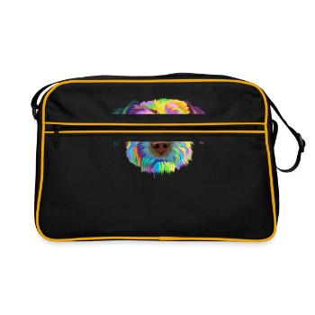 Border Terrier Dog - Retro Bag - black/gold - Front