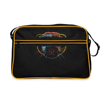 Ferret - Retro Bag - black/gold - Front