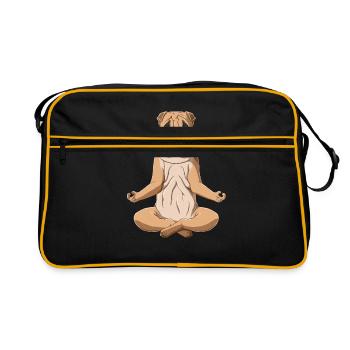 Yoga Shar Chien Pei - Sac Retro - noir/or - Devant