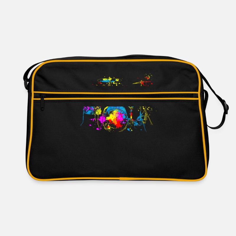 Schlagzeug - Retro Tasche - Schwarz/Gold