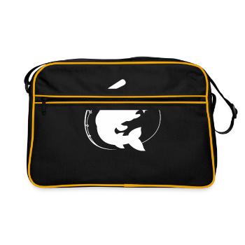 Fishing gift for Angler - Retro Bag - black/gold - Front