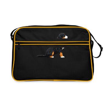 Chien de sennenhund bernois - Sac Retro - noir/or - Devant