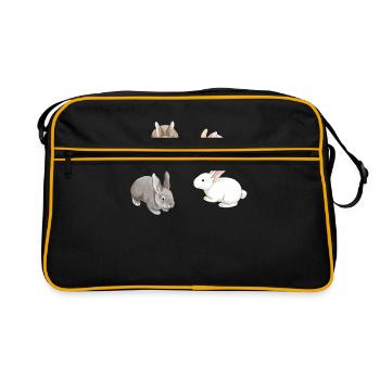Rabbits Frends - Retro Bag - black/gold - Front
