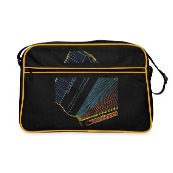 Accordéon musicien cadeau pour musiciens - Sac Retro - noir/or - Devant