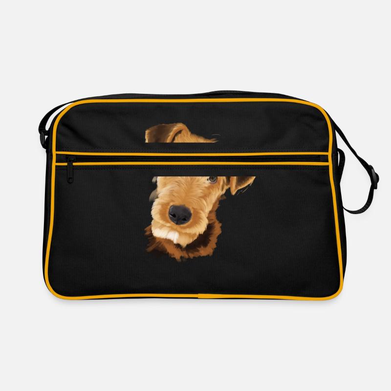 Airedale Terrier Hund Retro Tasche