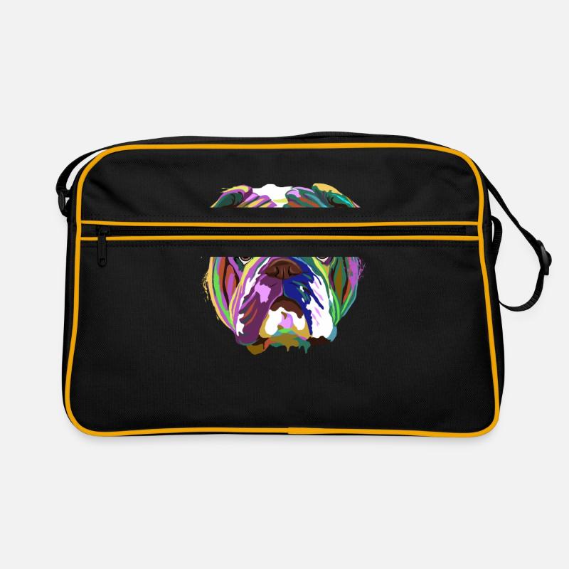 Splash Bouledogue anglais - Sac Retro - noir/or