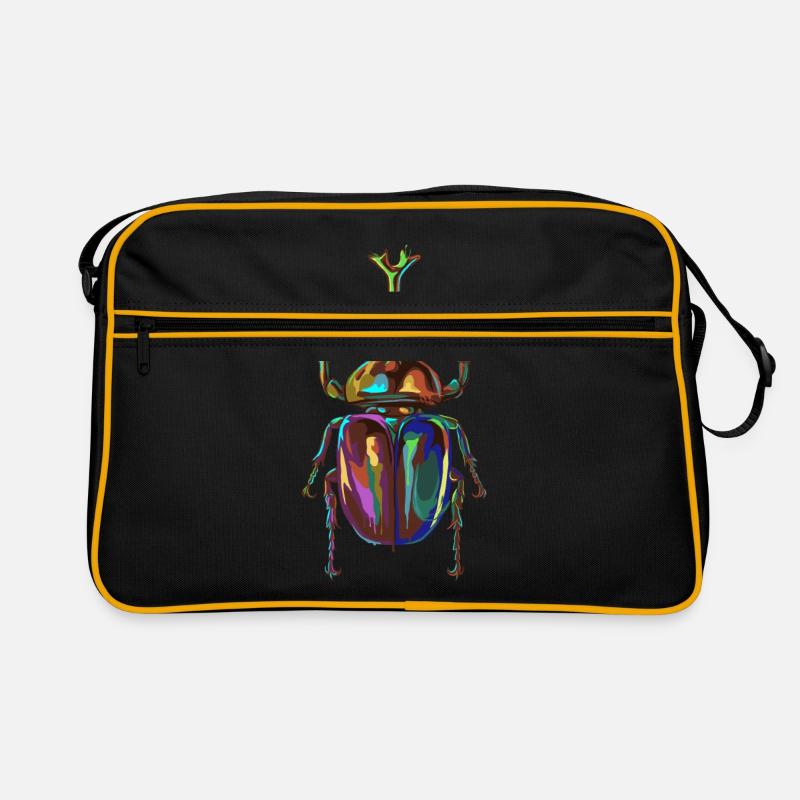 Farbiger Nashornkäfer Retro Tasche