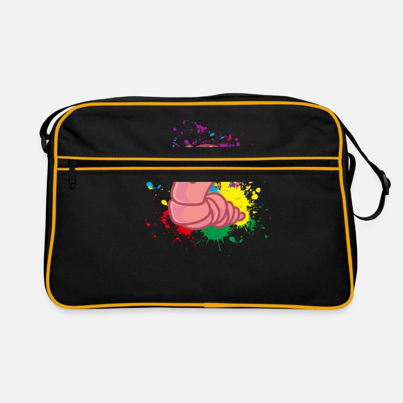 Farbiger Wurm Retro Tasche