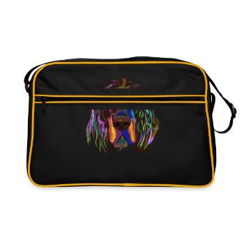 Gordon setter chien - Sac Retro - noir/or - Devant