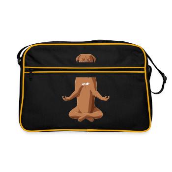 Chien méditant de La Dogue de Bordeaux - Sac Retro - noir/or - Devant