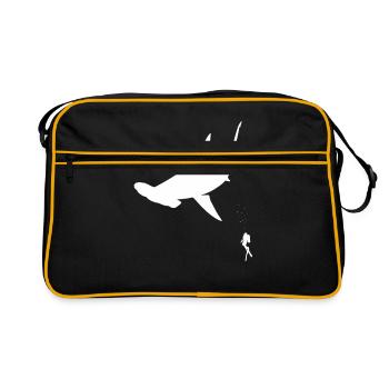Poisson de requin-marteau - Sac Retro - noir/or - Devant