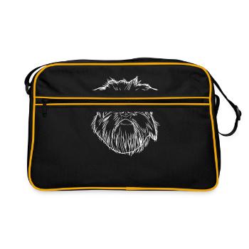 Brussels Griffon chien - Sac Retro - noir/or - Devant