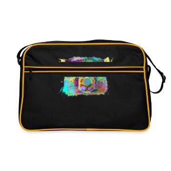 Splash Wombat - Retro Tasche - Schwarz/Gold - Vorne
