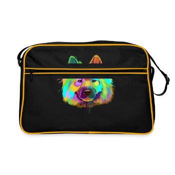 Splash Eurasier Dog - Retro Bag - black/gold - Front