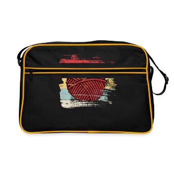 Retro Hobby Wool - Retro Bag - black/gold - Front