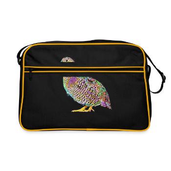 Splash Quails Bird - Retro Bag - black/gold - Front