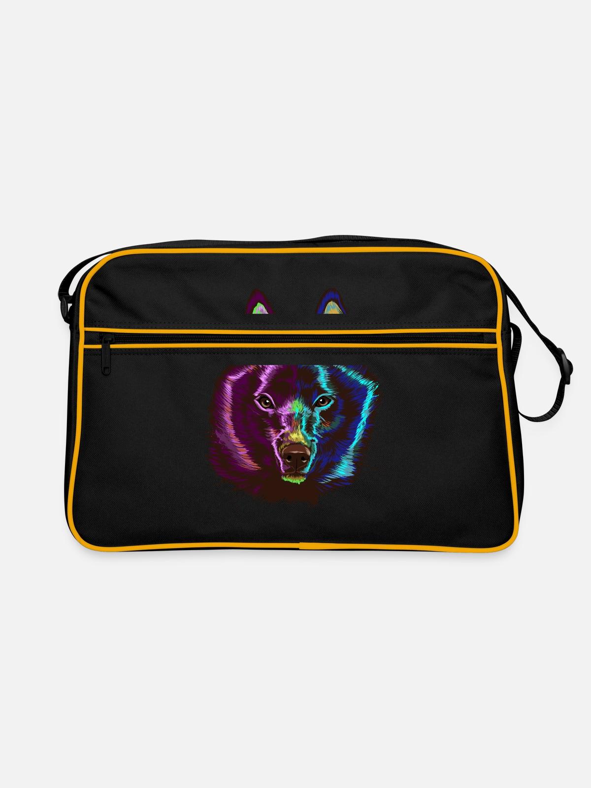 Splash Schipperke Dog - Retro Bag - black/gold - Front