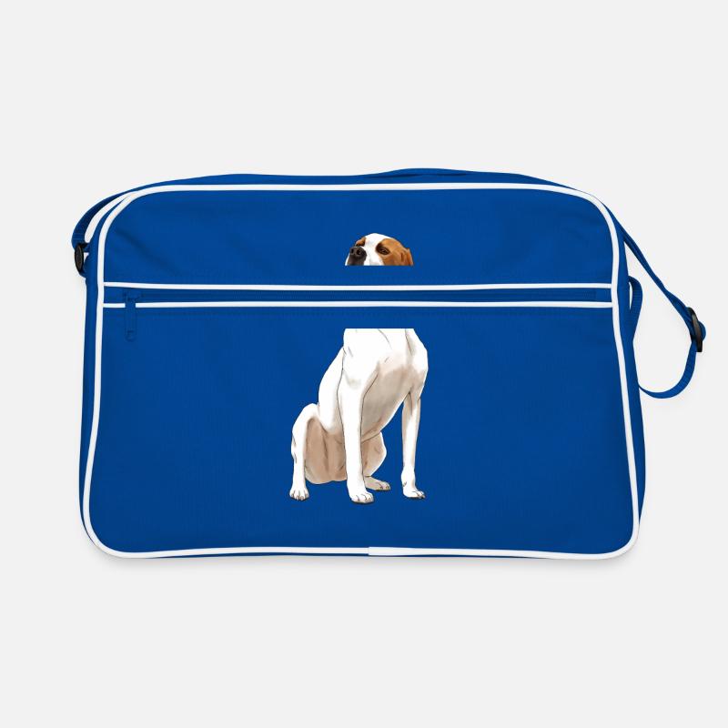 Sitzender English Pointer Hund Retro Tasche