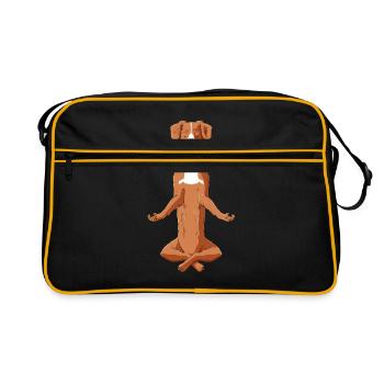 Meditate Nova Scotia Duck Tolling Retriever Dog - Retro Bag - black/gold - Front