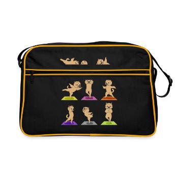 Yoga Mats Norwich Terrier Dog - Retro Bag - black/gold - Front