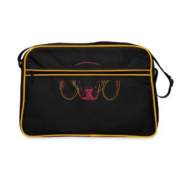 Strokes Tiroler Bracke Dog - Retro Bag - black/gold - Front