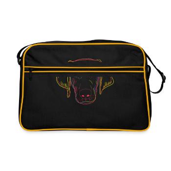 Strokes Weimaraner Dog - Retro Bag - black/gold - Front