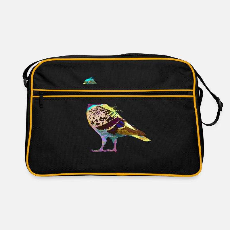 Colorful Splash Bird Pigeon Retro Bag