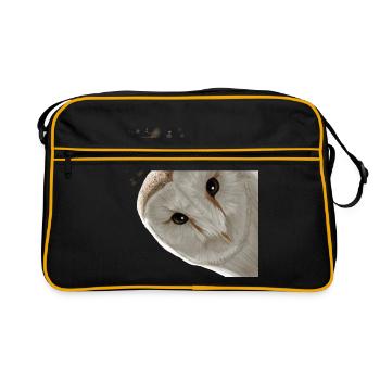 Funny Curious Owl - Retro Bag - black/gold - Front