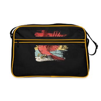 Retero Bird Cardinal Rouge - Sac Retro - noir/or - Devant