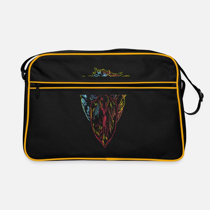 Bunter Vogel Schuhschnabel Retro Tasche