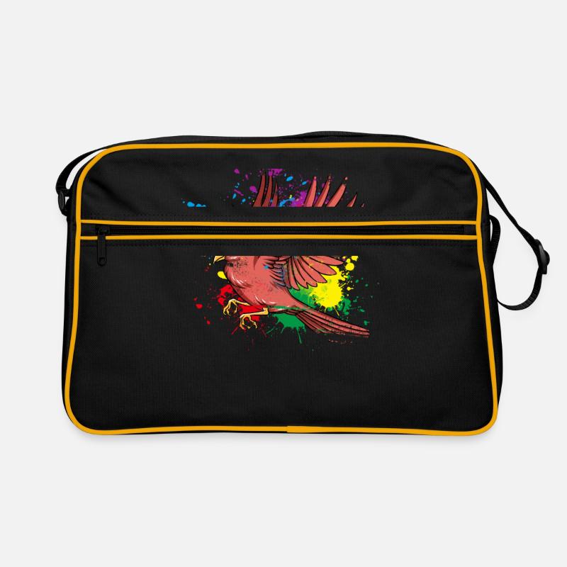 Flying Splash Bird Red Cardinal Sac Retro