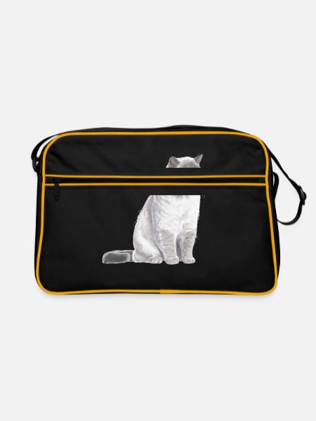 Sédentaire Colourpoint British Shorthair Cat - Sac Retro - noir/or - Devant