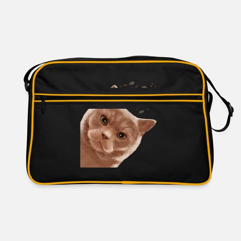 Lustige Neugierige Cream Britisch Kurzhaar Katze Retro Tasche