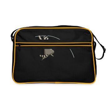Saut à la perche Raccoon Saut à la perche - Sac Retro - noir/or - Devant