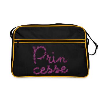 Princesse avec des fleurs ! ma princesse - Sac Retro - noir/or - Devant