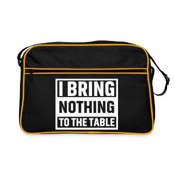 Je n’apporte rien à la table - Sac Retro - noir/or - Devant