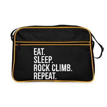 Manger dormir Escalade Répéter - Sac Retro - noir/or - Devant