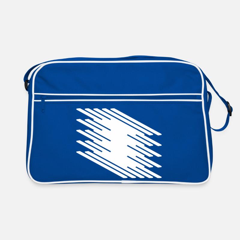 Abstraktes dynamisches Linienmuster Retro Tasche