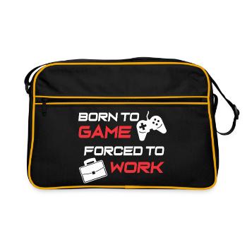 Gamer Work Ethic Graphic Tee - Retro Bag - black/gold - Front