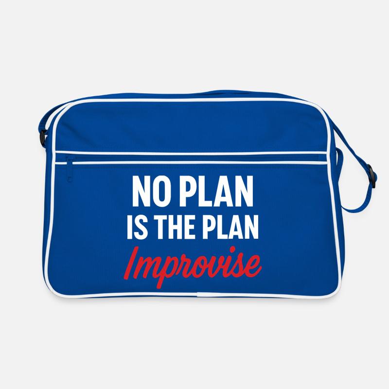 Motivational Message No Plan Retro Bag