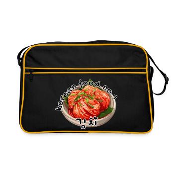 Kimchi – Korean Food No.1 Design - Retro Bag - black/gold - Front