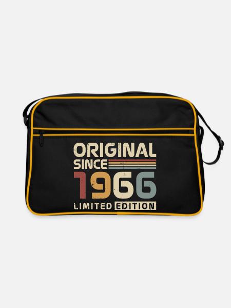 Original 1966 Vintage Vintage Birthday Retro - Retro Bag - black/gold - Front