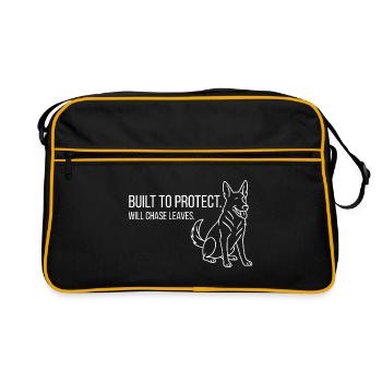 Faithful soul on four paws – German Shepherd Love - Retro Bag - black/gold - Front